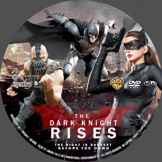 dvd cover The Dark Knight Rises R1