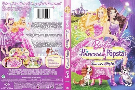 dvd cover Barbie la Princesse et Popstar