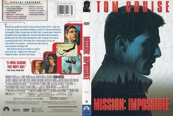 dvd cover Mission: Impossible (1996) R1