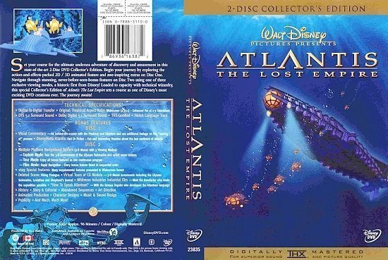 dvd cover Atlantis The Lost Empire