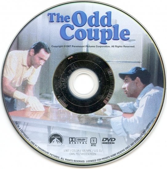 dvd cover The Odd Couple (1968) WS R1