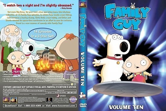 dvd cover Family Guy Vol 10 cover