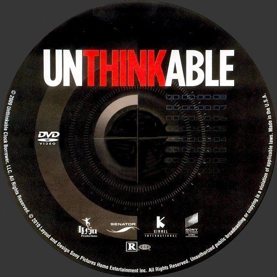 dvd cover Unthinkable (2010) WS R1