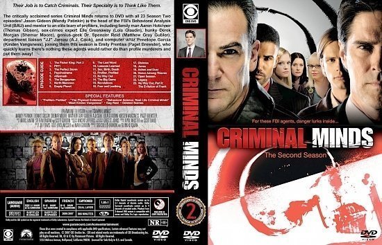 dvd cover Criminal Minds Season 2