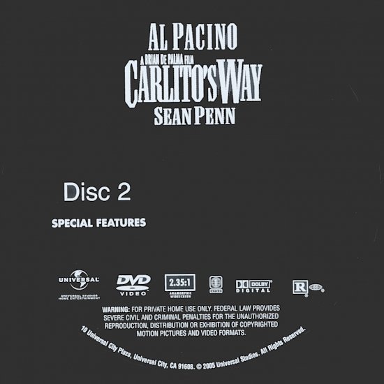 dvd cover Carlito's Way (1993) WS R1
