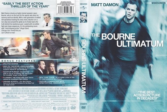dvd cover The Bourne Ultimatum (2007) WS R1