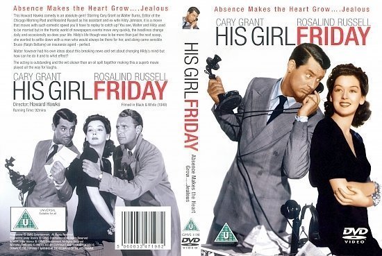 dvd cover His Girl Friday (1940) R2