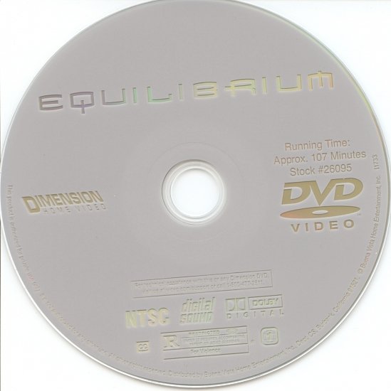dvd cover Equilibrium (2002) WS R1
