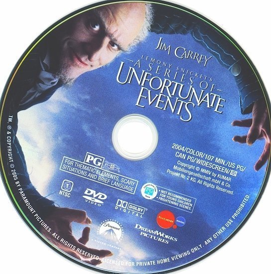 dvd cover Lemony Snicket's A Series Of Unfortunate Events (2004) WS R1