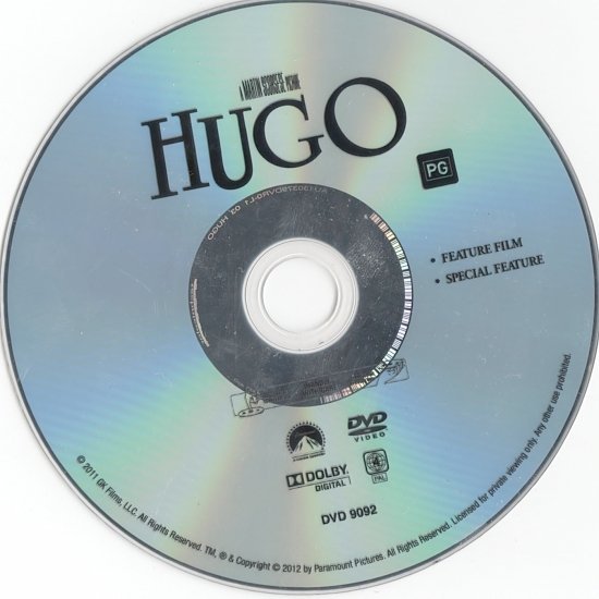 dvd cover Hugo (2011) WS R4