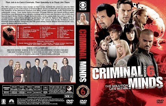 dvd cover Criminal Minds Season 6
