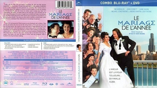 dvd cover Le Mariage de l Ann e My Big fat Greek Wedding Bluray