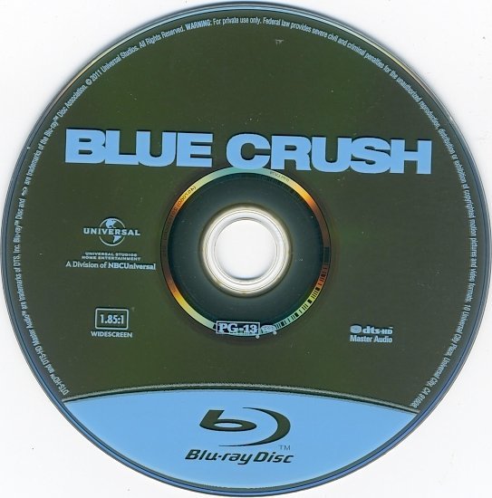 dvd cover Blue Crush (2011) R1 Blu-Ray