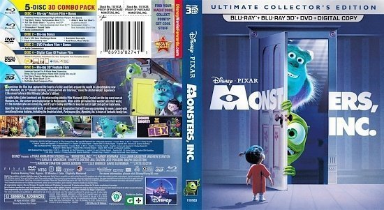 dvd cover Monsters Inc. 3D