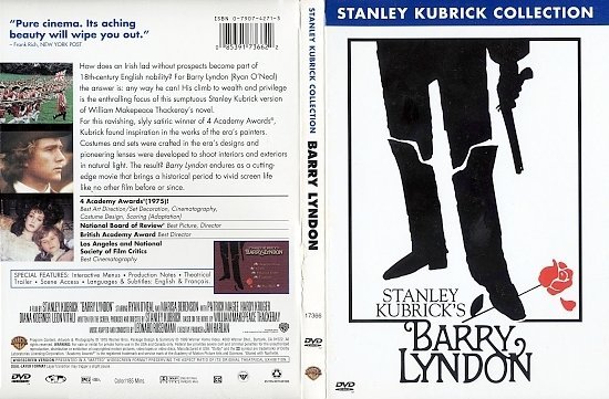 dvd cover Barry Lyndon (1975) R1