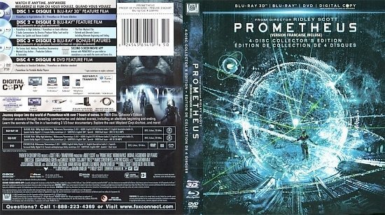 dvd cover Prometheus 3D Canadian Bluray
