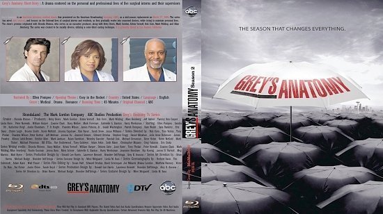dvd cover Grey's Anatomy Season 2