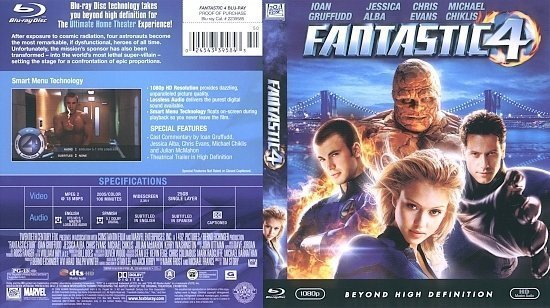 dvd cover Fantastic 4 (2007) Blu-Ray