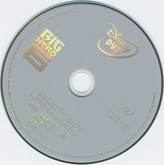 dvd cover Big Hero 6 Blu-Ray