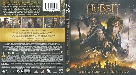 dvd cover The Hobbit: The Battle Of The Five Armies R1