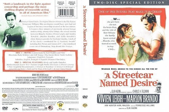 dvd cover A Streetcar Named Desire (1951) SE FS R1