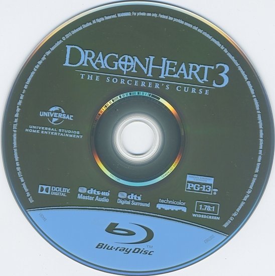 dvd cover Dragonheart 3: The Sorcererâ€™s Curse R1