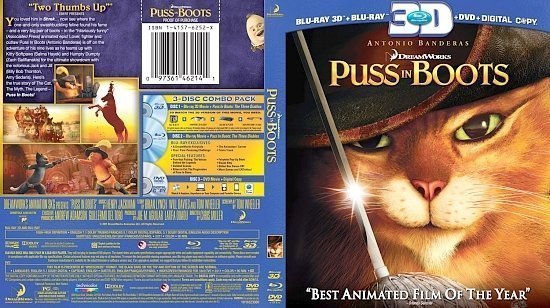 dvd cover Puss in Boots