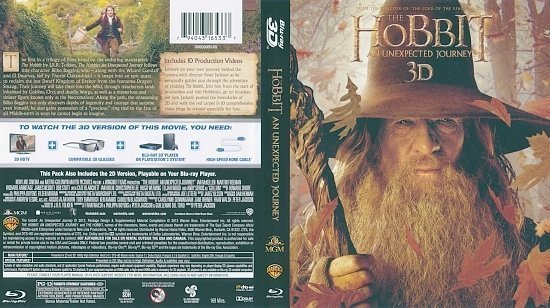 dvd cover The Hobbit: An Unexpected Journey 3D Blu-Ray