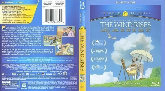 dvd cover The Wind Rises Blu-Ray