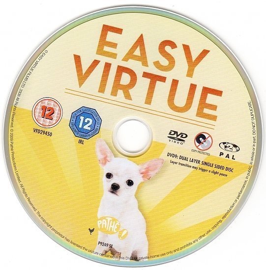 dvd cover Easy Virtue (2008) R2
