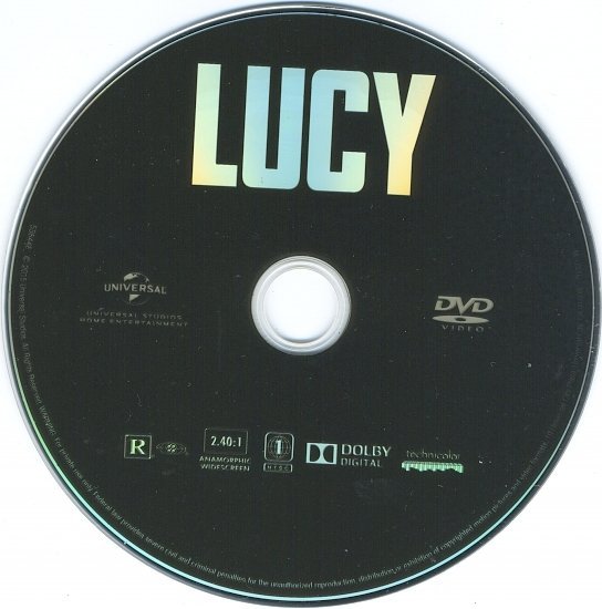 dvd cover Lucy Blu-Ray & Label