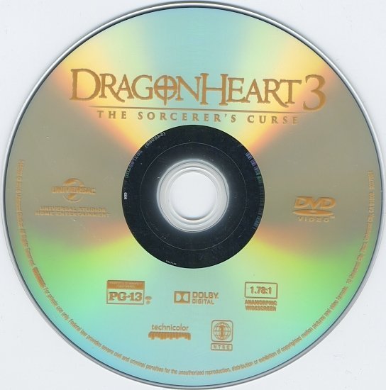 dvd cover Dragonheart 3: The Sorcerer's Curse R1 Blu-Ray