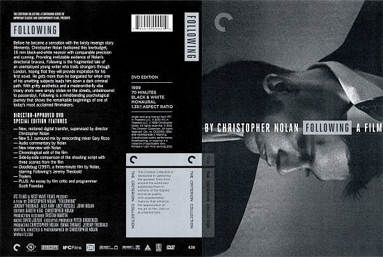 dvd cover Following (1998) WS R1