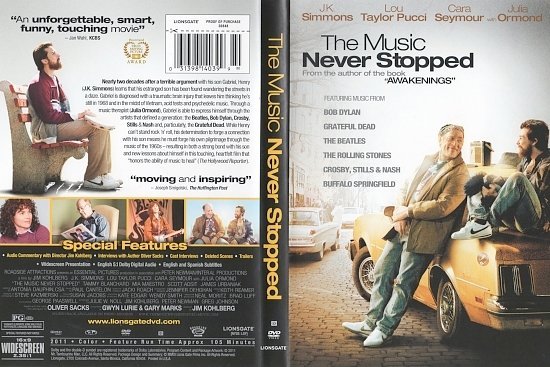 dvd cover The Music Never Stopped (2011) WS R1