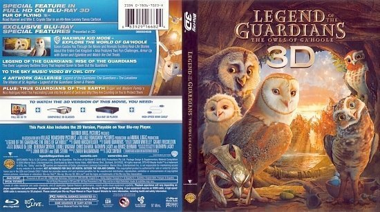 dvd cover Legend Of The Guardians The Owls Of Ga'Hoole 3D