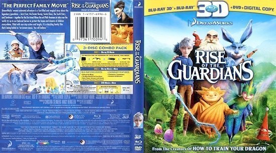 dvd cover Rise Of The Guardians 3D