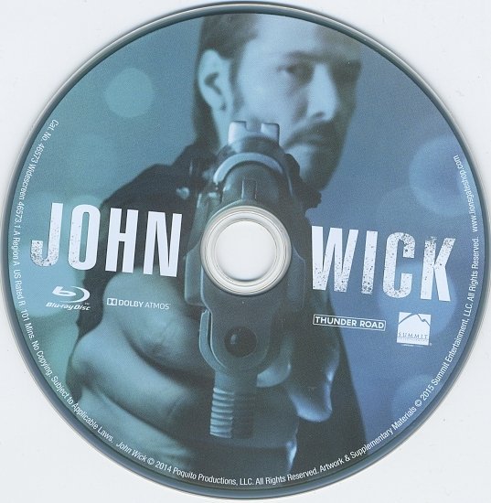 dvd cover John Wick Blu-Ray & Labels