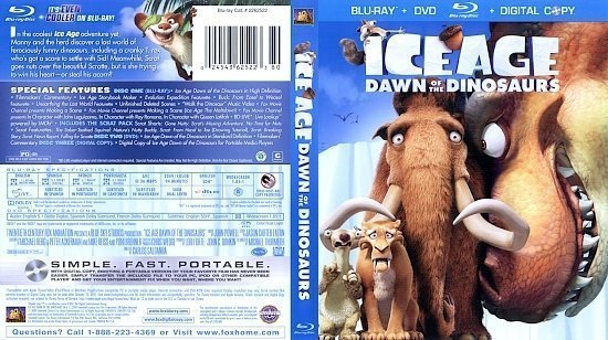 dvd cover Ice Age: Dawn of the Dinosaurs (2009) Blu-Ray