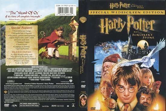 dvd cover Harry Potter And The Sorcerer's Stone (2001) WS R1