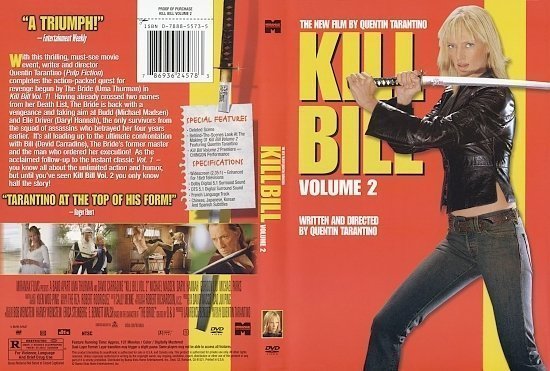 dvd cover Kill Bill: Volume 2 (2004) R1