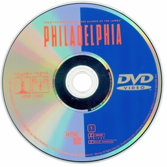 dvd cover Philadelphia (1993) WS R1