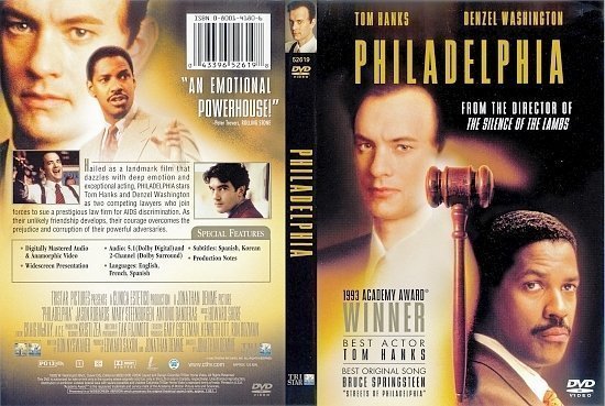 dvd cover Philadelphia (1993) WS R1