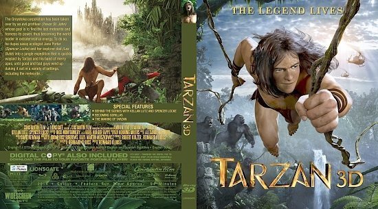 dvd cover Tarzan Custom 3D Blu-Ray Custom Cover & Label