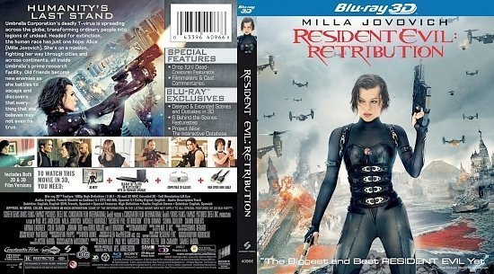 dvd cover Resident Evil Retribution 3D