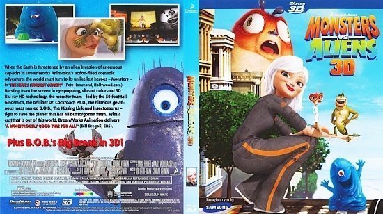 dvd cover Monsters Vs Aliens 3D