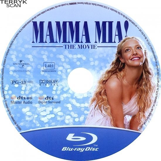 dvd cover Mama Mia (2008) Blu-Ray