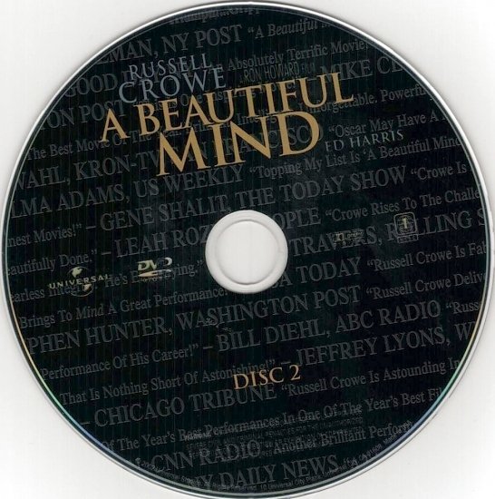 dvd cover A Beautiful Mind (2001) WS SE R1 & R4