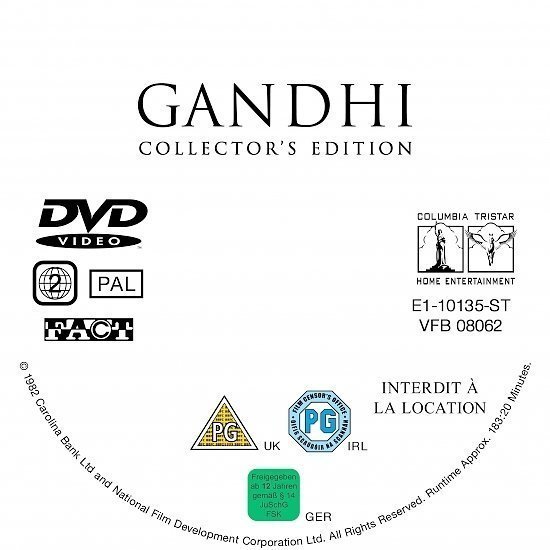 dvd cover Gandhi (1982) R2