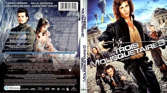 dvd cover Les Trois Mousquetaires 3D The Three Musketeers 3D Bluray