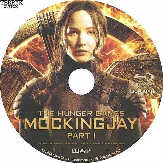 dvd cover The Hunger Games: Mockingjay Part 1 Custom Blu-Ray Label